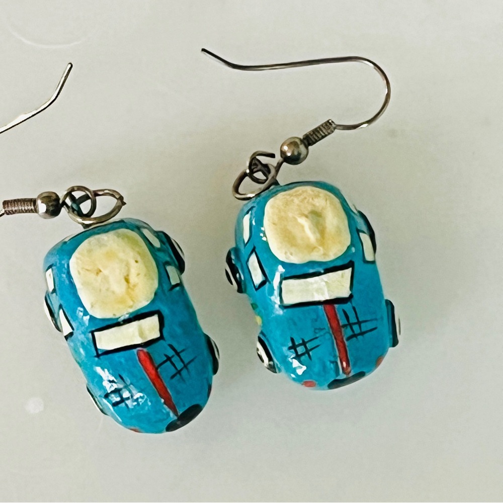 Vintage Car Earrings Retro Car Pierced